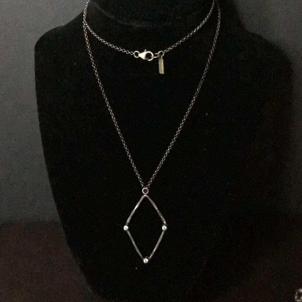 Long vintage sterling silver necklace by J&I